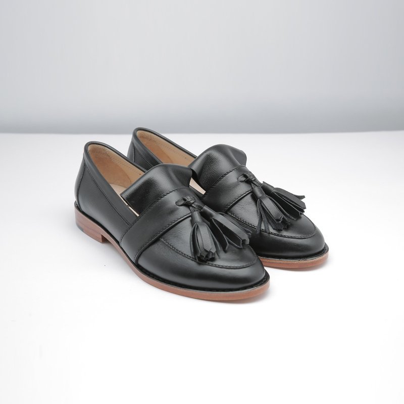 Belons Loafer Black - 女款休闲鞋 - 真皮 黑色