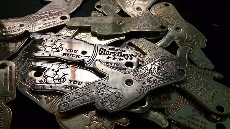 手指黄铜钥匙圈 / 可旋转的有趣小物 - 钥匙链/钥匙包 - 铜/黄铜 黑色