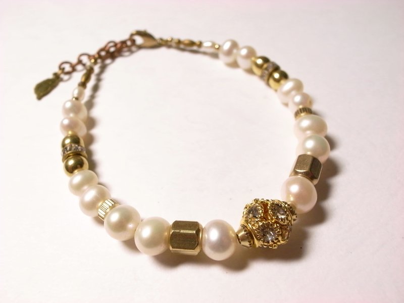 《二毛银》【天然珍珠款-1】（编号：0012） - 手链/手环 - 宝石 