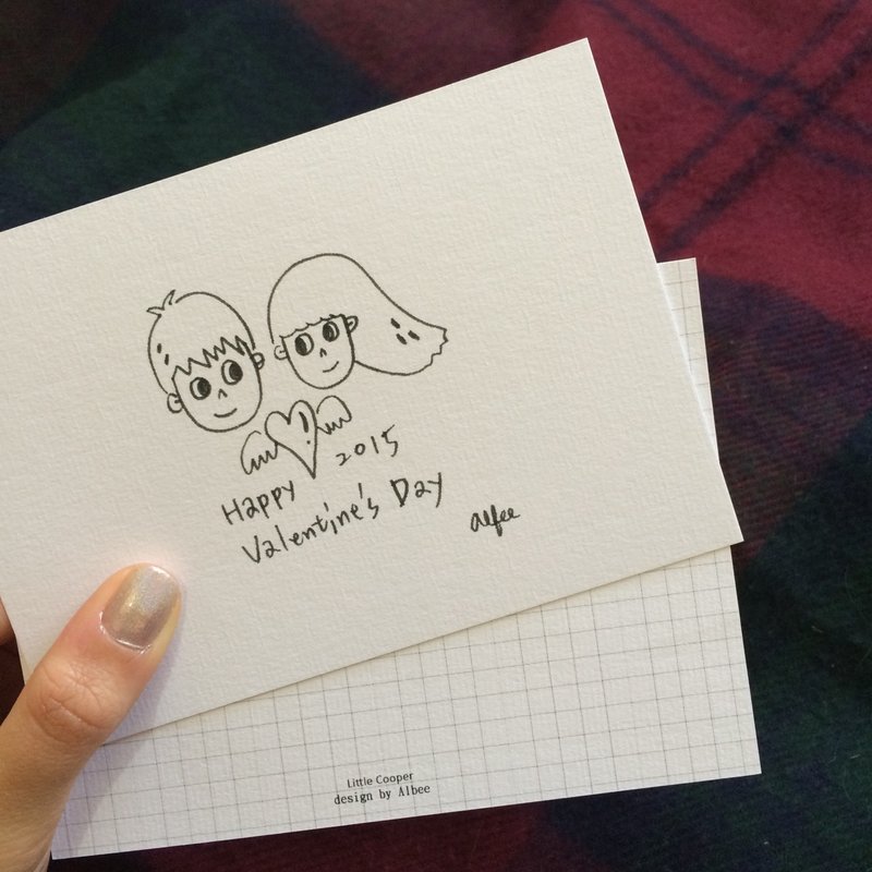 Valentine's Day 明信片 - 卡片/明信片 - 纸 白色