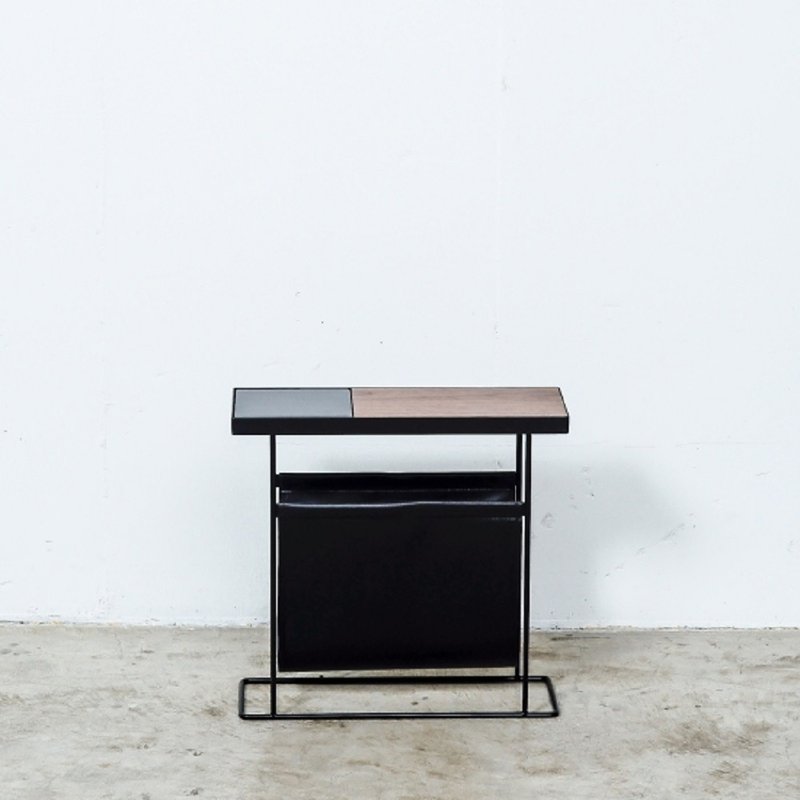 Companion 杂志边桌-黑框架+黑瓷 - 其他家具 - 其他金属 