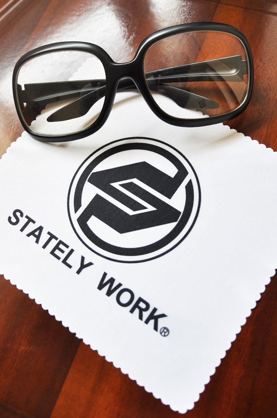 STATELYWORK 经典LOGO眼镜布 - 毛巾浴巾 - 棉 黑色