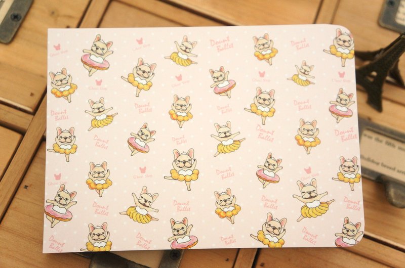 (售完)A6笔记本-甜甜圈芭蕾法斗 - 笔记本/手帐 - 纸 粉红色