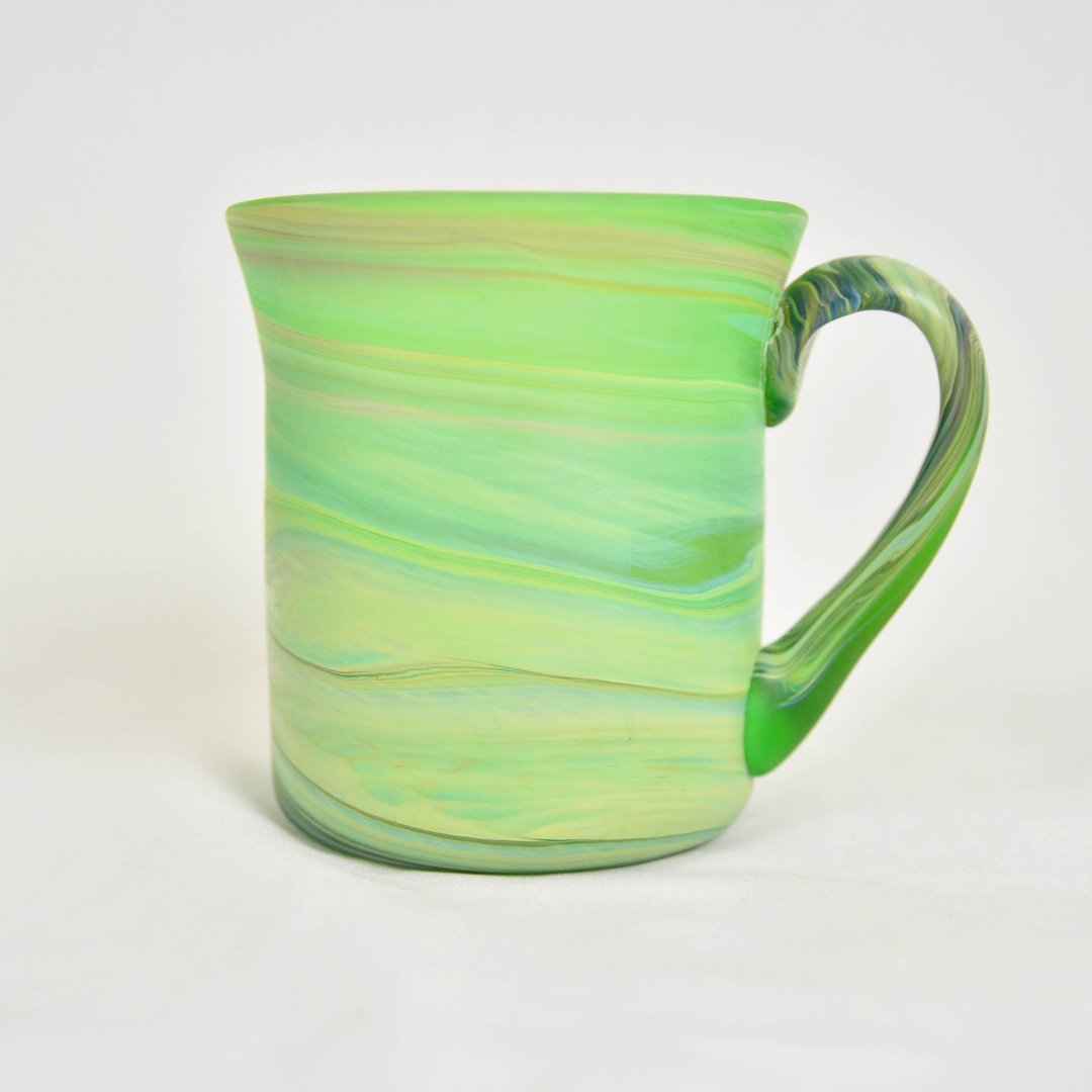 手工玻璃水杯＿大口＿公平贸易 - 茶具/茶杯 - 玻璃 绿色