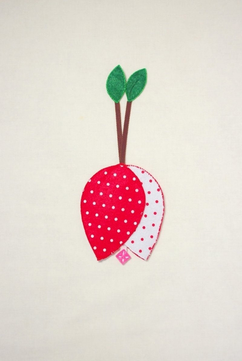 :: 猫公主 ::　小花钥匙包　　～ 迷你第三代 - 圆点红A款 - 钥匙链/钥匙包 - 羊毛 红色