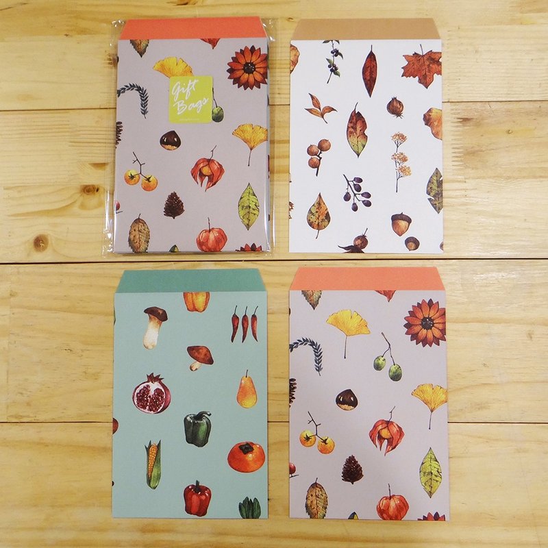15'秋季[秋日丰收礼物袋12枚入] - 包装材料 - 纸 