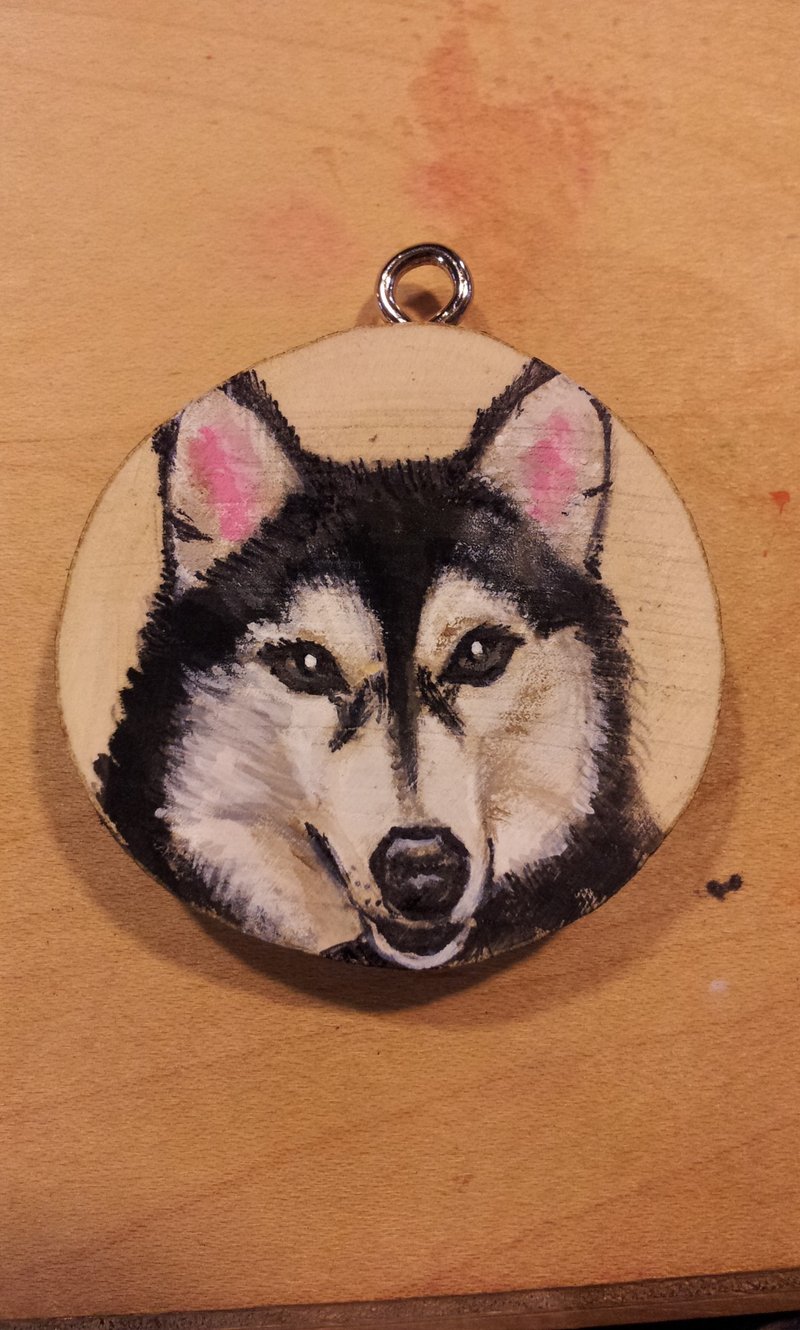 ＊噗妃糖＊(纯手绘)手工原木商品 钥匙圈 狗牌 猫牌 背面可帮您免费加字 定制化 宠物挂牌 可来图订做 - 钥匙链/钥匙包 - 木头 