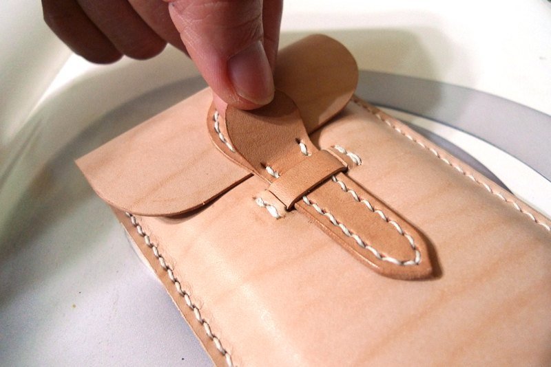 约克苹果手机袋_100%手缝x原色植鞣牛革 - 手机壳/手机套 - 真皮 