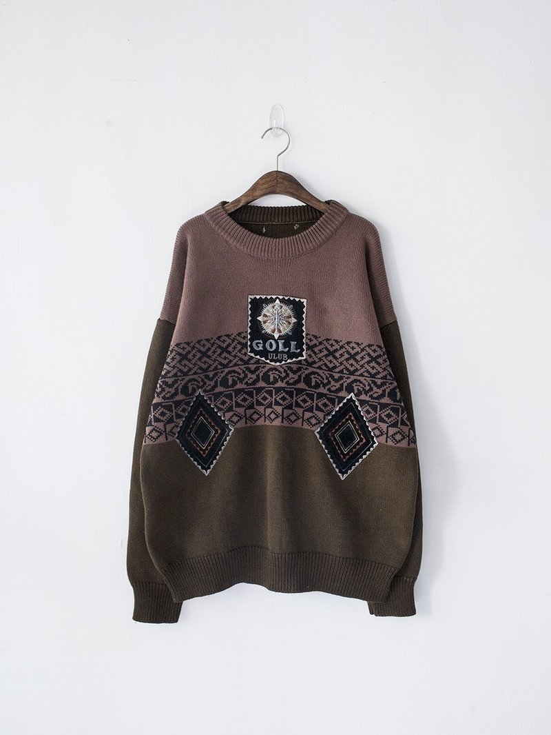 【Banana Flyin'】复古图腾拼接毛衣 - 女装针织衫/毛衣 - 其他材质 