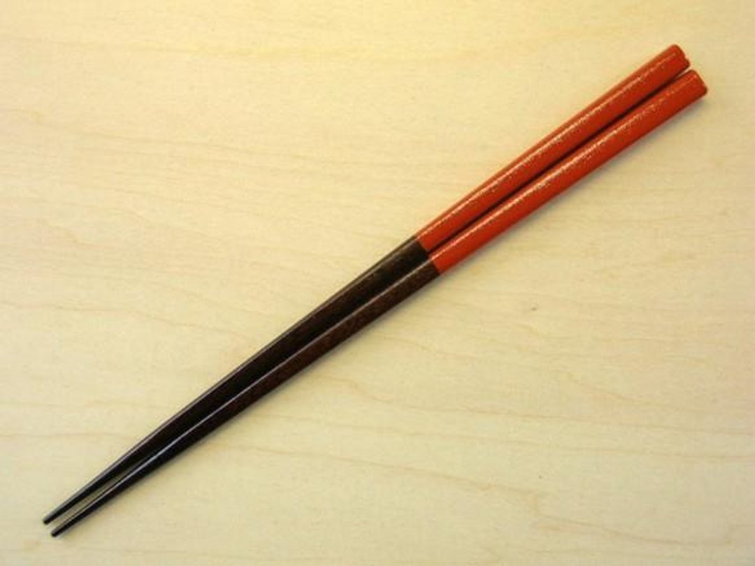 Lacquered chopsticks orange - 筷子/筷架 - 木头 橘色