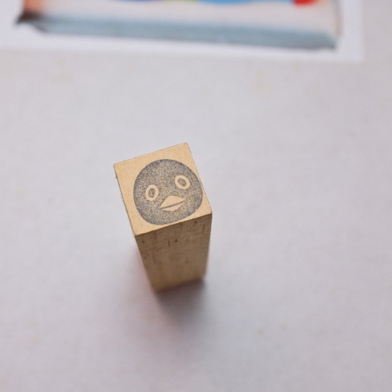 | 印章 | 编号242 动物头像 企鹅 - 印章/印台 - 木头 