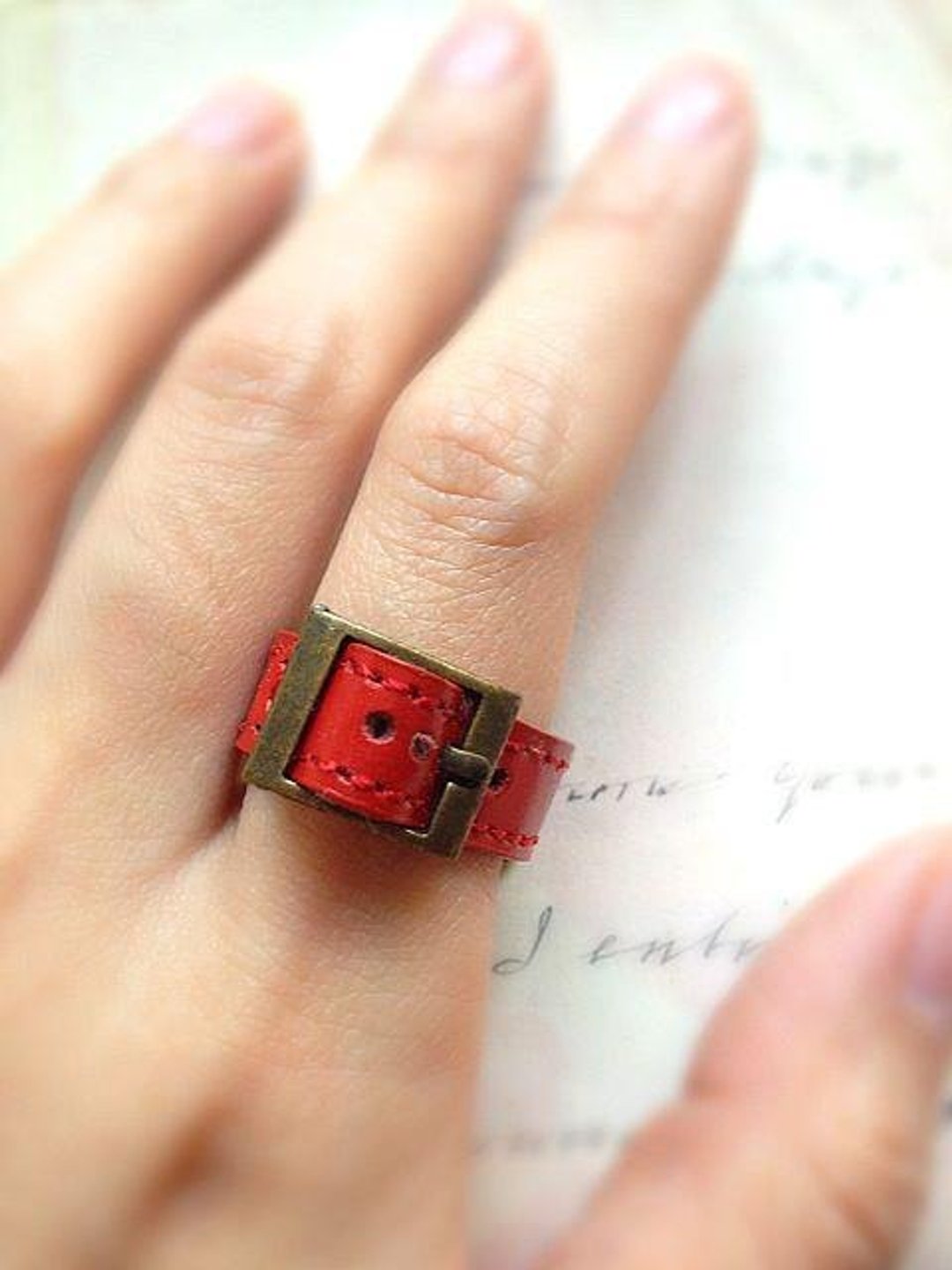 ﹉karbitrary﹉ ▲ Red  L.RING 情人节 礼品 - 戒指 - 真皮 
