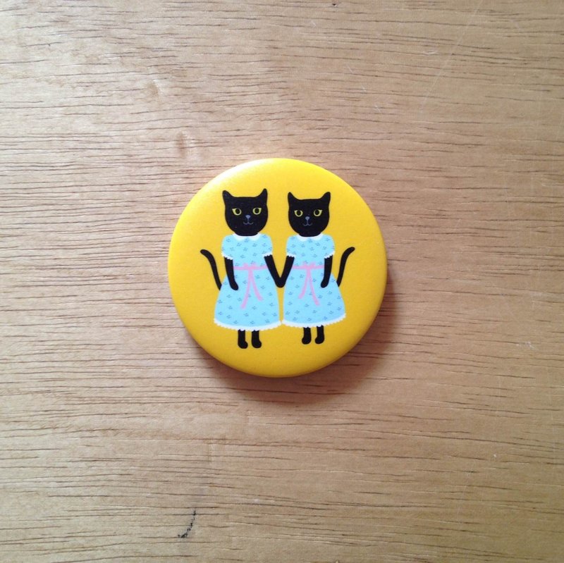 来自喵国的徽章－双胞猫　 - 徽章/别针 - 其他材质 黄色