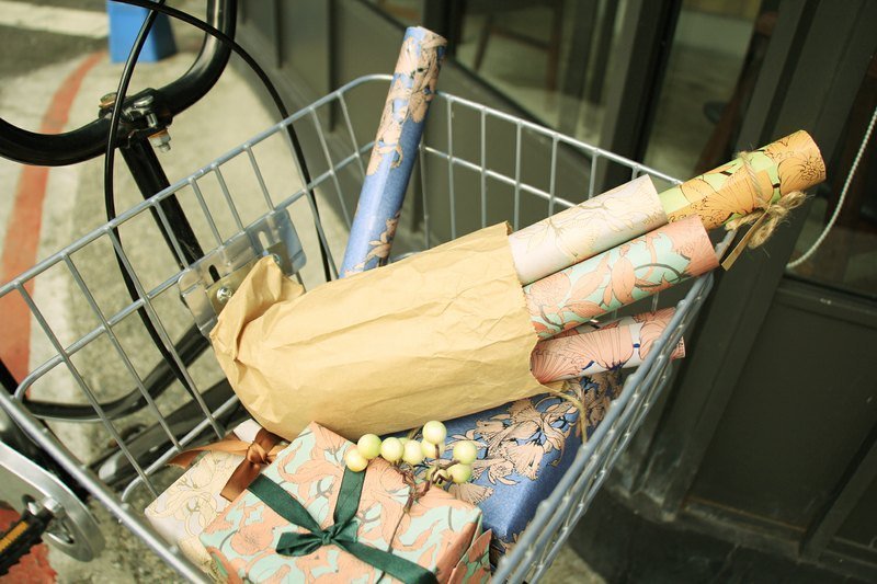 Spring come, Rain fell 春来，雨下  A3包装纸 海洋 午后 四入一组 - 木工/竹艺/纸艺 - 纸 蓝色