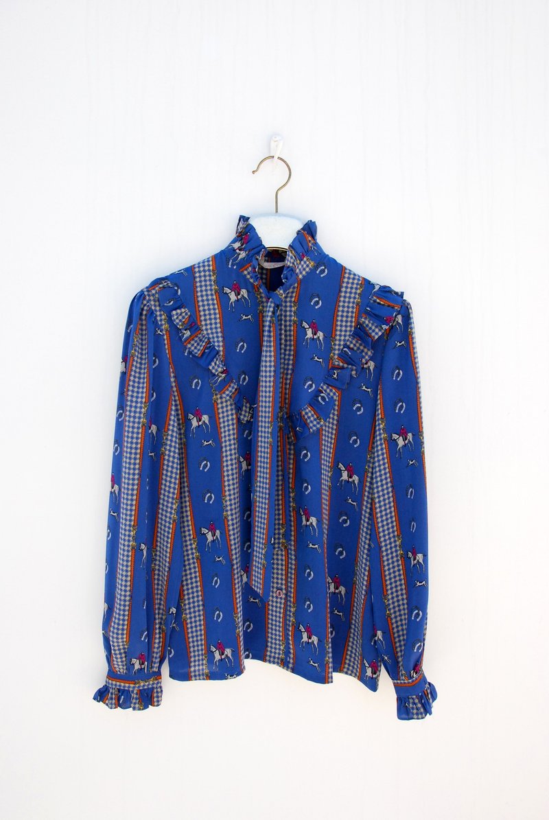 古着花衬衫 - 女装衬衫 - 其他材质 