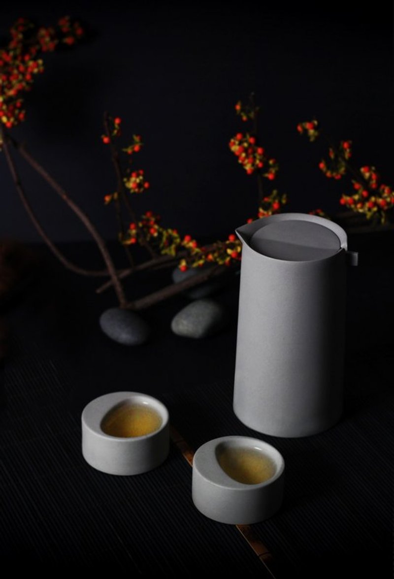 一叶漱石杯壶组 灰 Hermitage grey  茶杯 茶壶 - 茶具/茶杯 - 其他材质 灰色