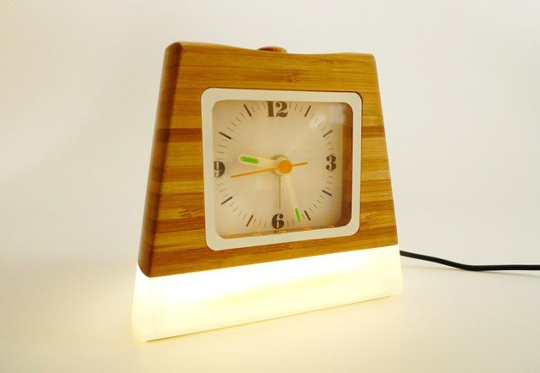 时 光 Alarm Clock-LED - 时钟/闹钟 - 竹 卡其色