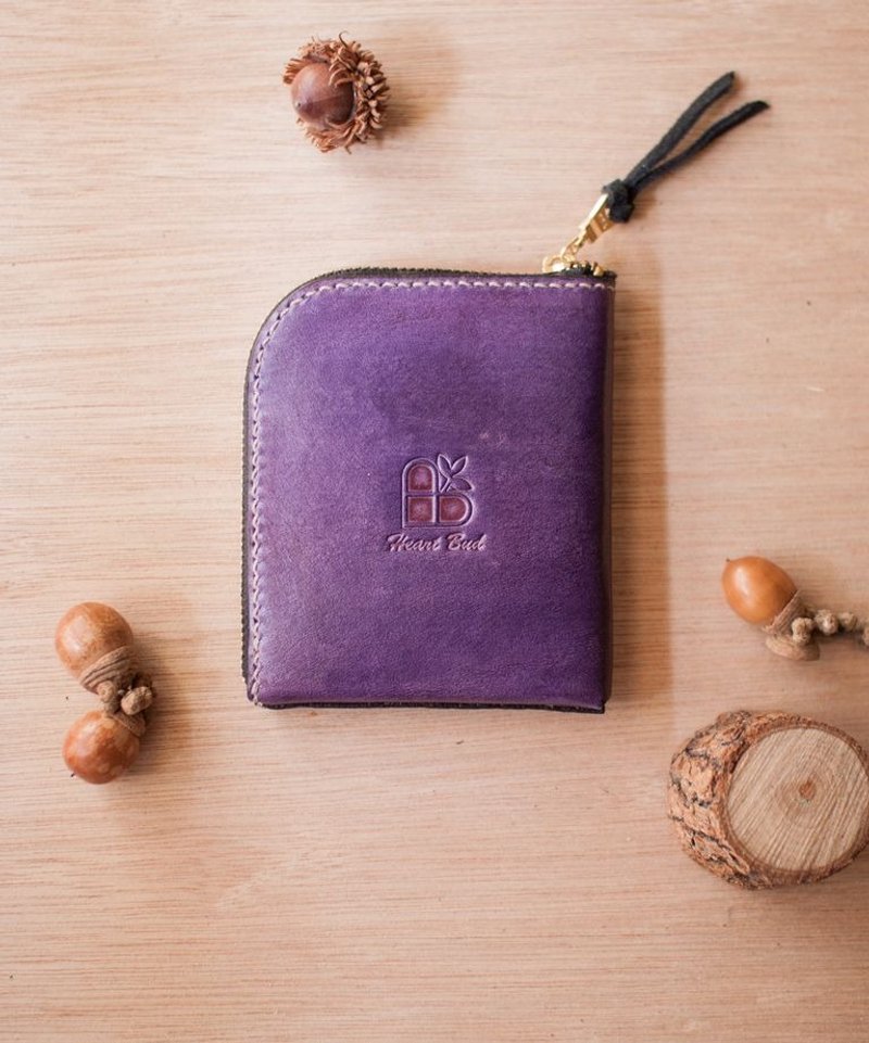 皮件 手工皮革 懒人皮夹 5层！（直式）紫色 - 皮夹/钱包 - 真皮 
