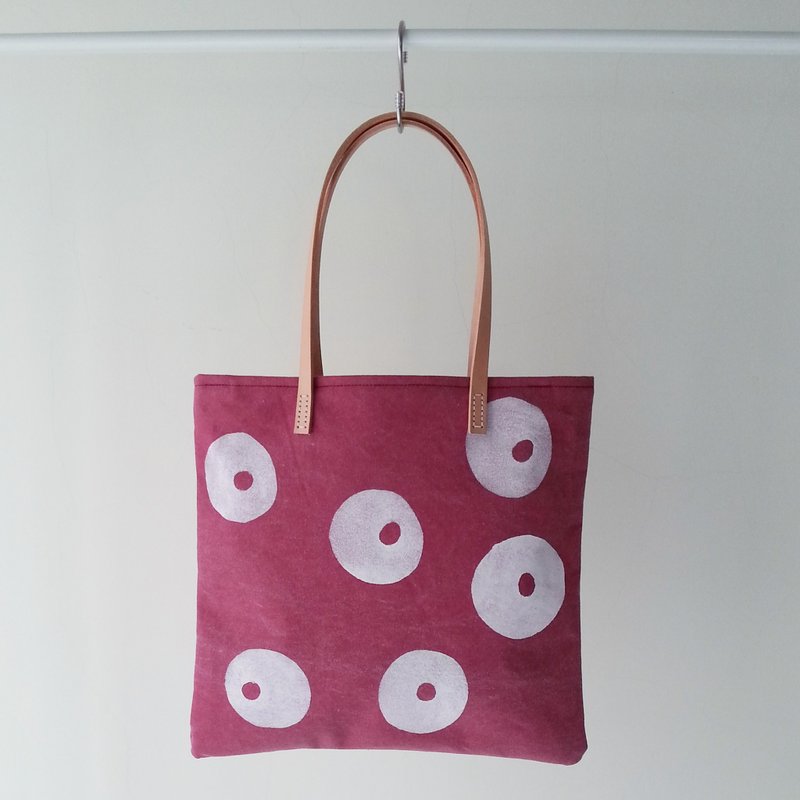 方型手提包-火红贝果 - 手提包/手提袋 - 其他材质 