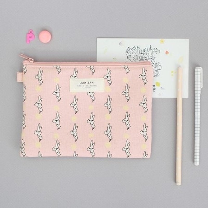 Dessin-jam jam森林动物帆布万用袋M-小兔子,LWK95027 - 化妆包/杂物包 - 其他材质 粉红色