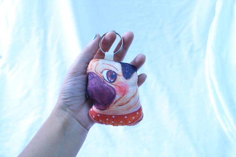 法斗犬吊饰钥匙圈 - 钥匙链/钥匙包 - 其他材质 多色