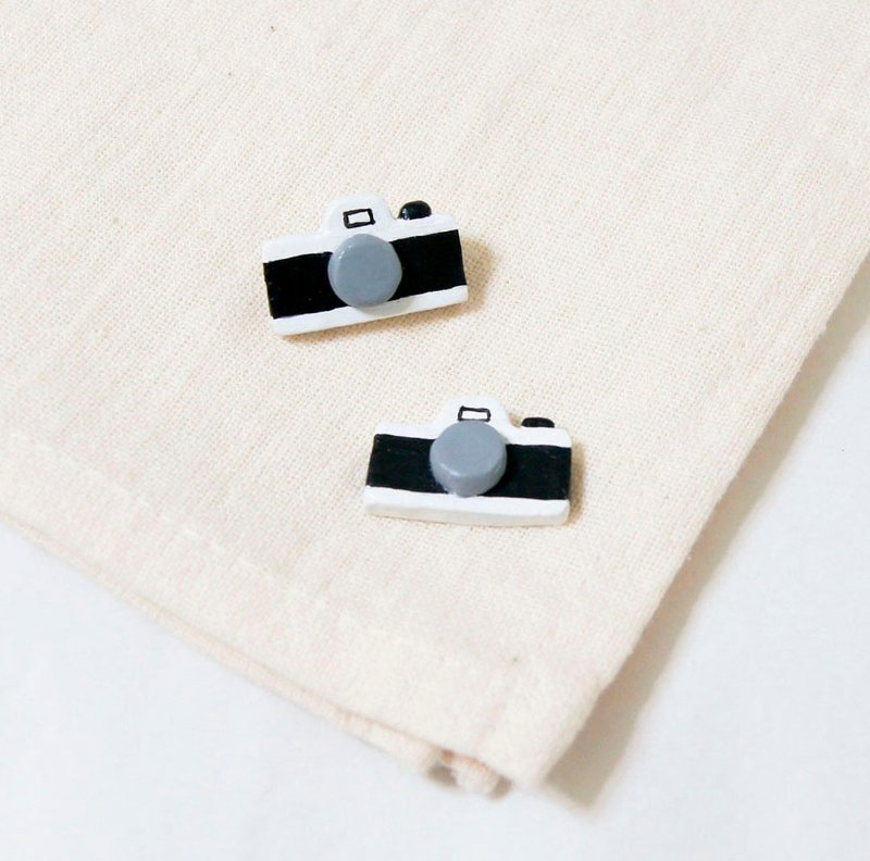 来拍照吧(一入) - 胸针 - 粘土 黑色