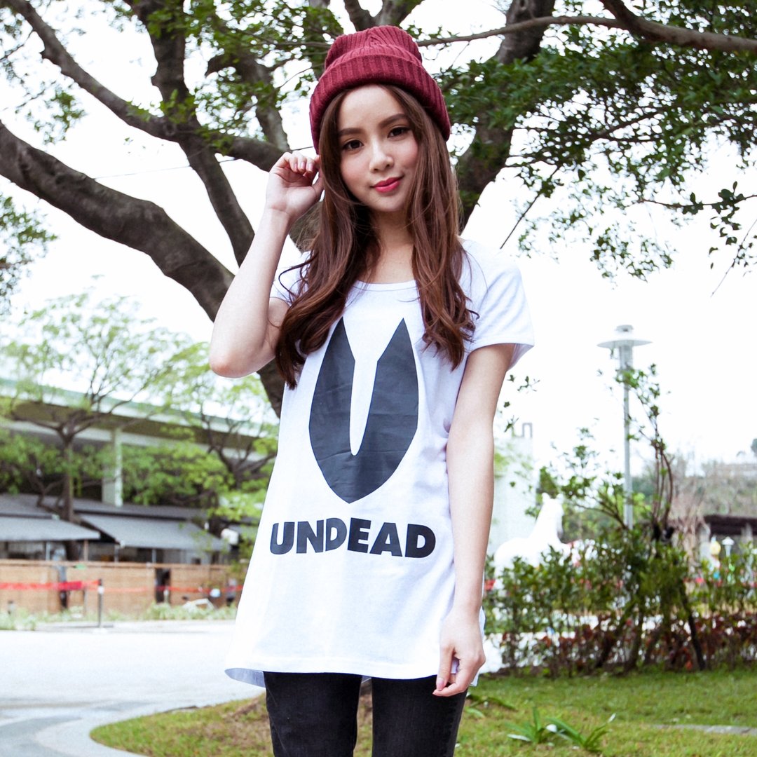 UNDEAD 女长版T - 女装 T 恤 - 其他材质 白色