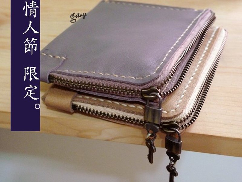 幸福之锁 钞票零钱包(限定款) - 皮夹/钱包 - 真皮 粉红色