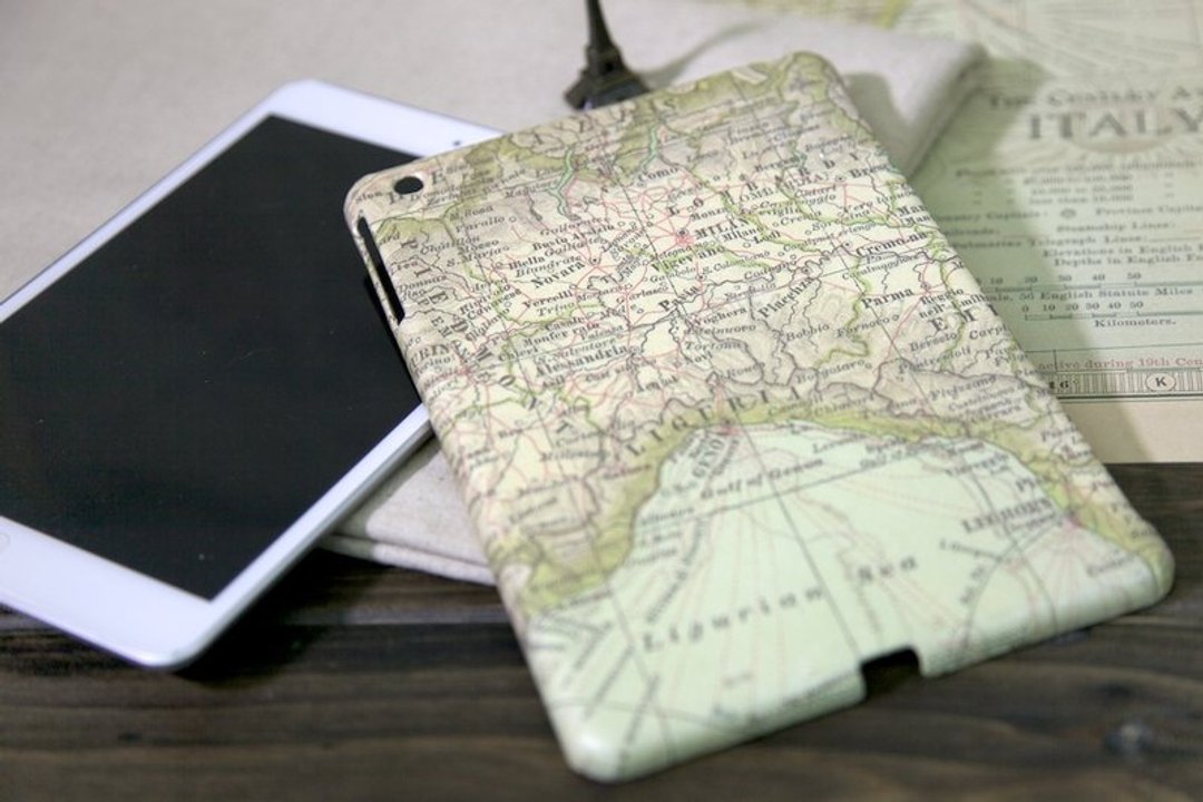 iPad mini 旅游外壳：登山者地图 - 其他 - 防水材质 黄色