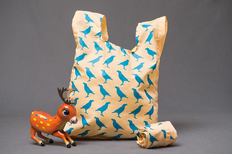 H袋-八哥/米底蓝花 - 手提包/手提袋 - 其他材质 蓝色