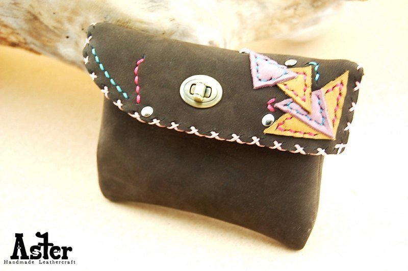 几何少女 - 小物袋 - 其他 - 真皮 多色