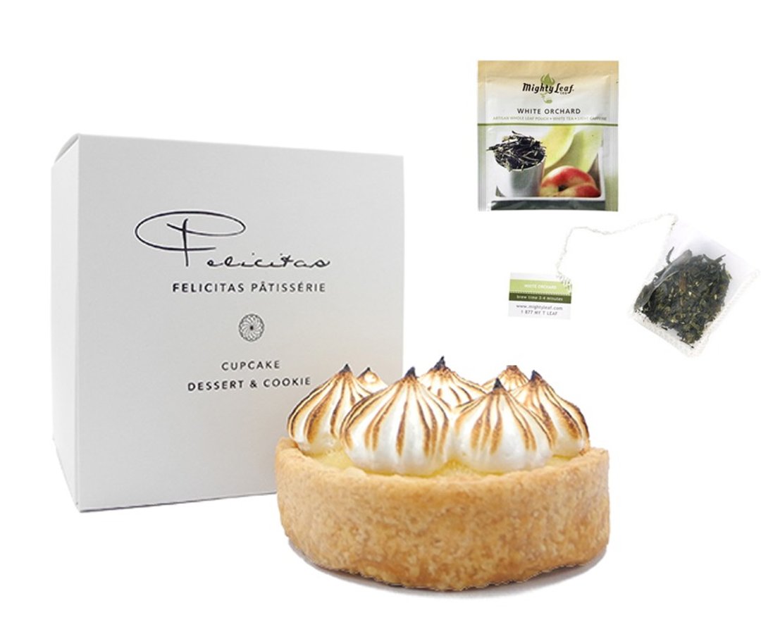 独享下午茶A(蛋白柠檬塔Lemon Meringue Tart+果香白毫 White Orchard) - 咸派/甜派 - 新鲜食材 黄色