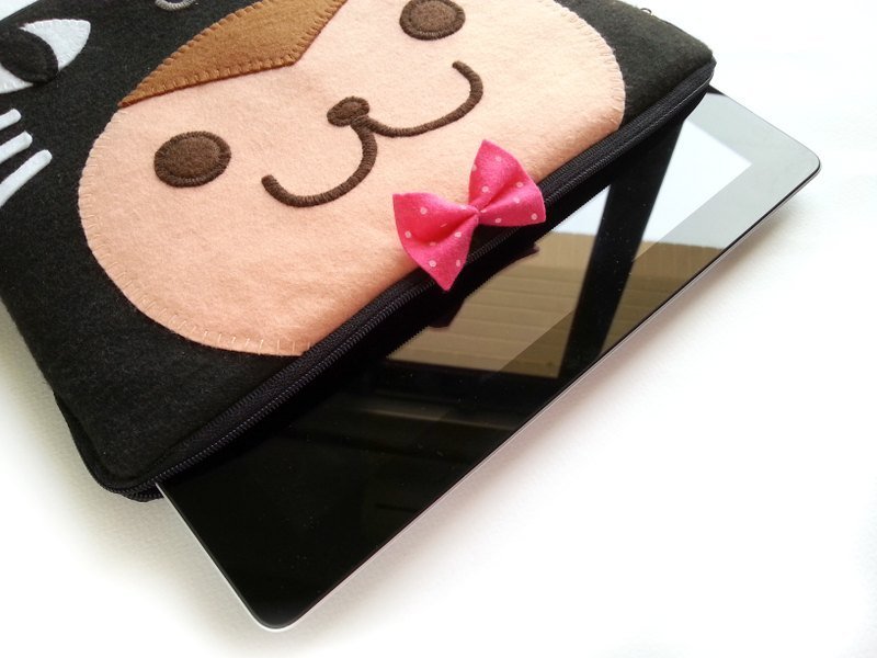 boboSARU 波波黑猫猴 平版电脑保护套 - 平板/电脑保护壳 - 聚酯纤维 黑色