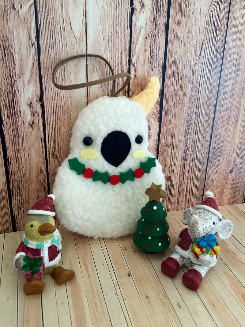 幸福限定。Happiness Only 。圣诞系列。圣诞小巴丹鹦鹉 - 玩偶/公仔 - 其他材质 