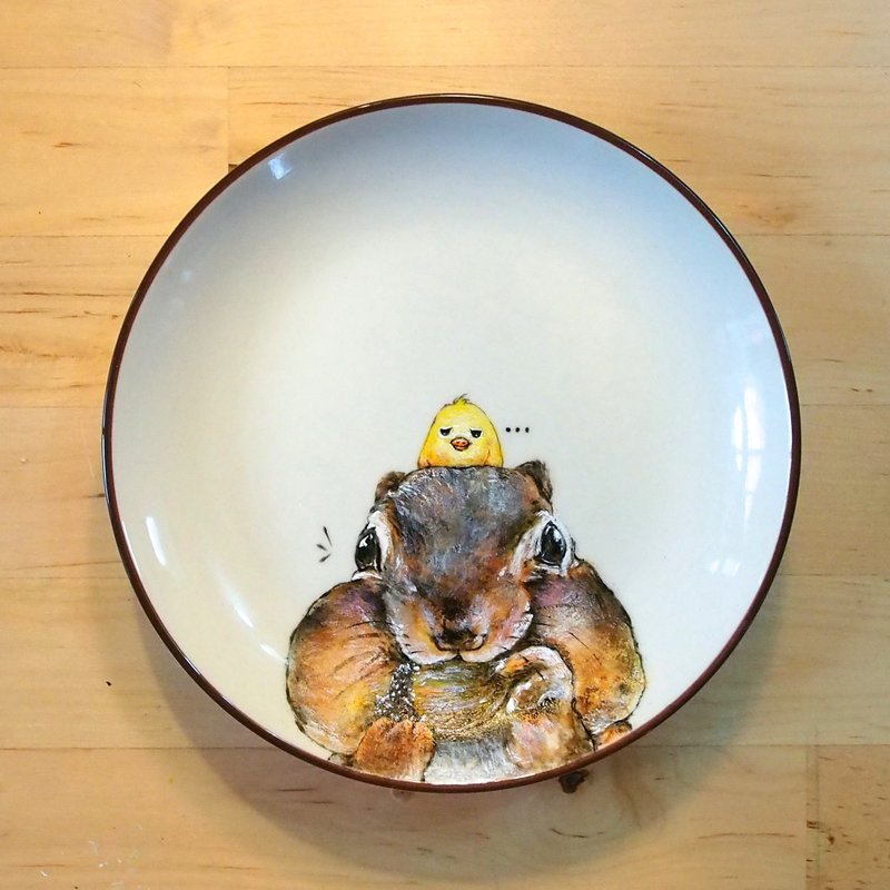 壁挂装饰盘 / 点心盘系列－独乐乐不如众乐乐，你不懂吗？ - 浅碟/小碟子 - 瓷 