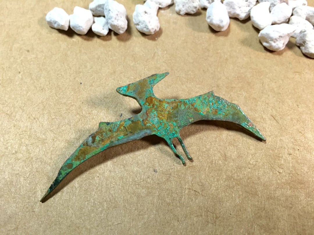 Dino Pin－翼龙 - 胸针 - 其他金属 多色