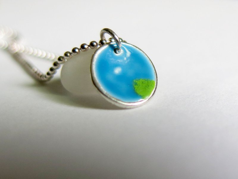 配色游戏 / 地球 - 项链 - 珐琅 蓝色