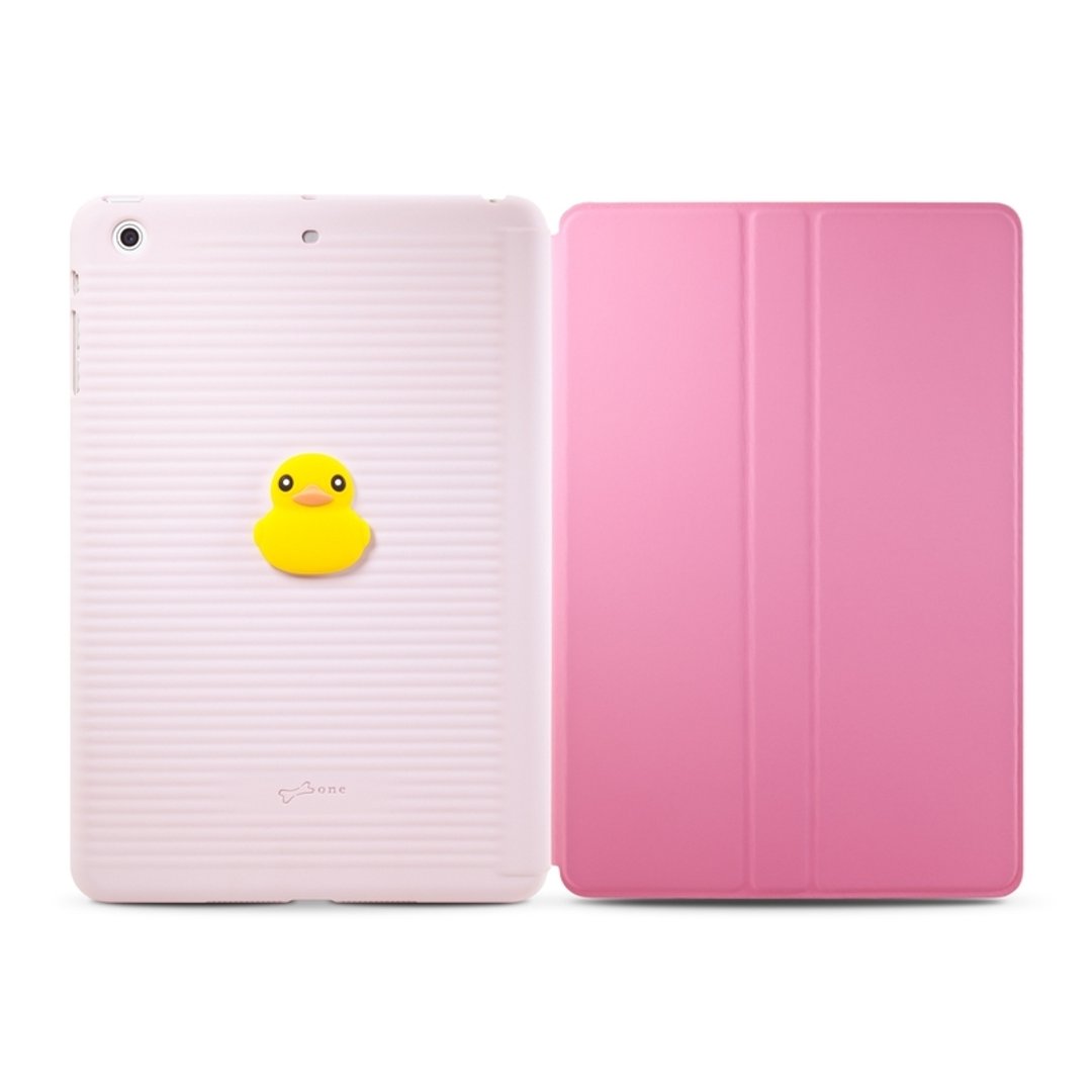 New iPad Mini Folio 甜蜜封印保护套 - 粉红/黄色鸭鸭 - 其他 - 硅胶 粉红色