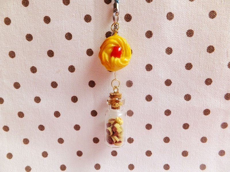 甜点黏土-综合饼干玻璃罐吊饰 - 吊饰 - 玻璃 多色