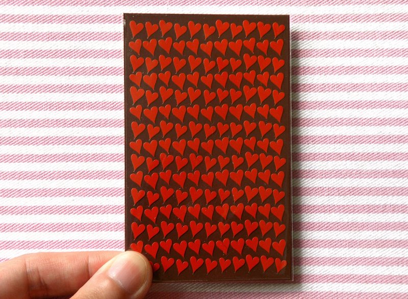 迷你心贴纸 - 贴纸 - 纸 红色