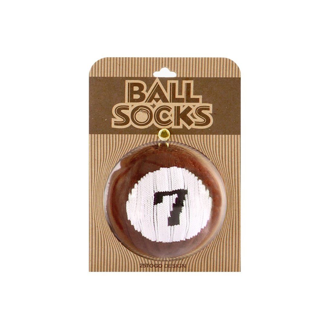 POOL BALL SOCKS 撞球袜7号球 - 袜子 - 棉 咖啡色