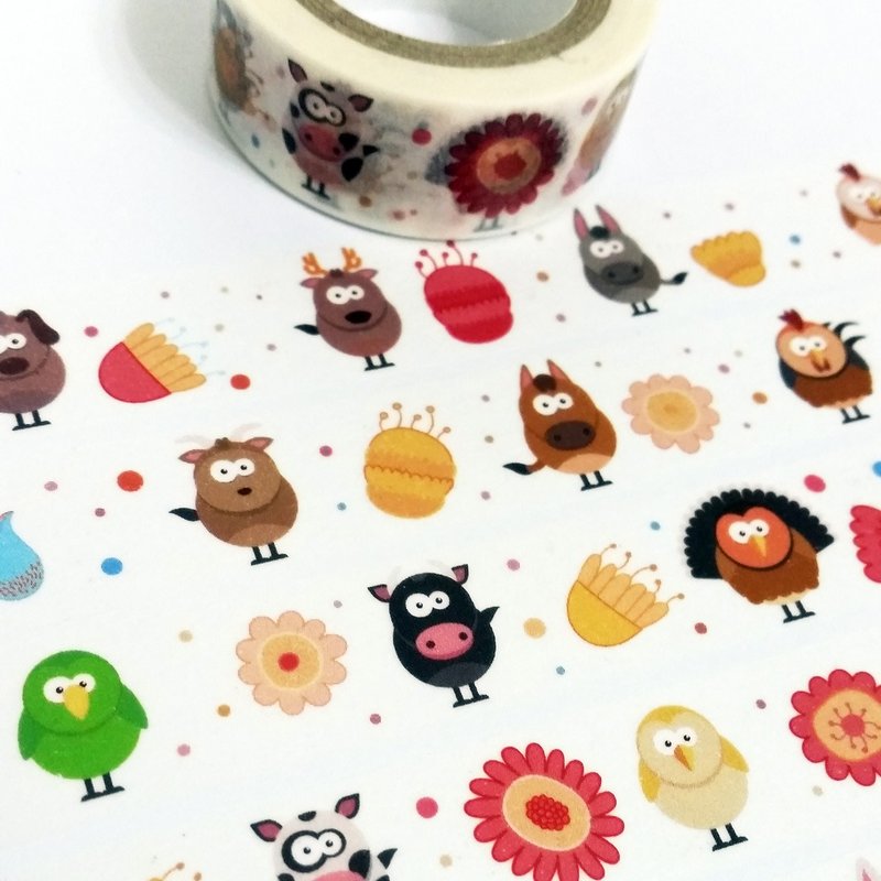 纸胶带 动物大小眼 - 纸胶带 - 纸 