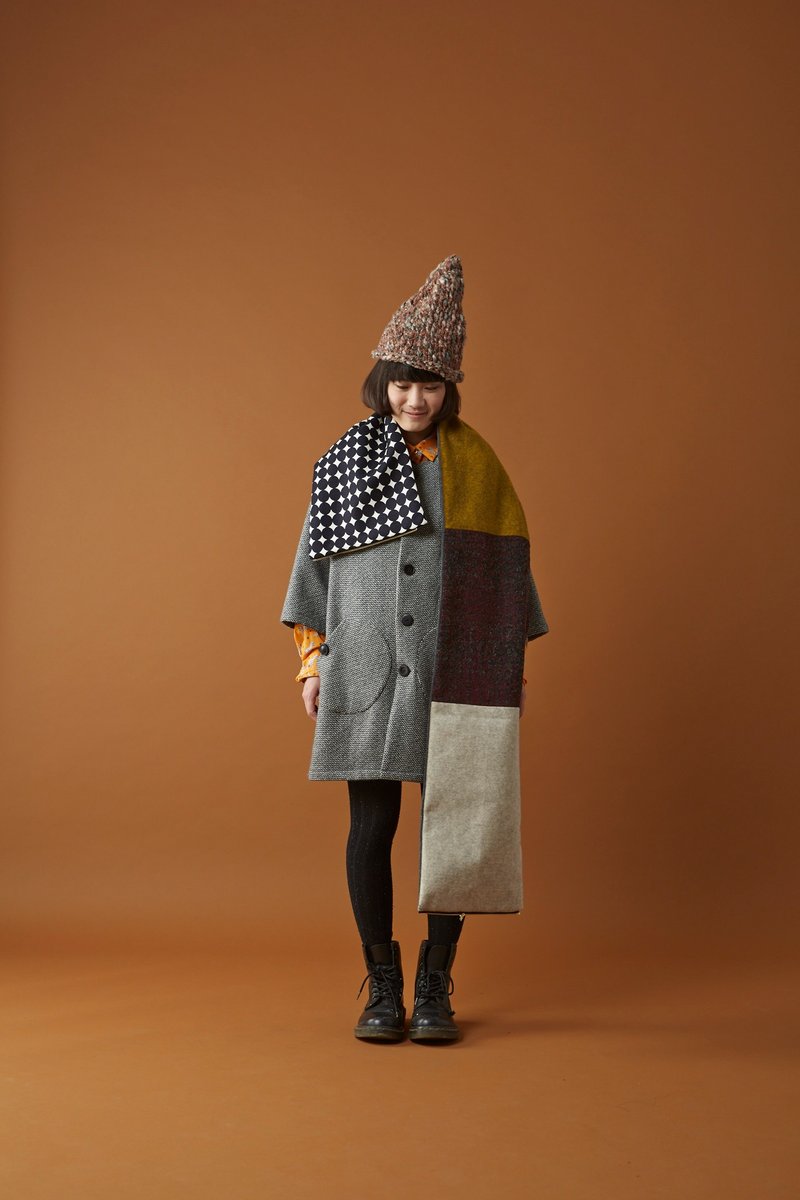 帅气拼接拉链款围巾 - 丝巾 - 其他材质 多色