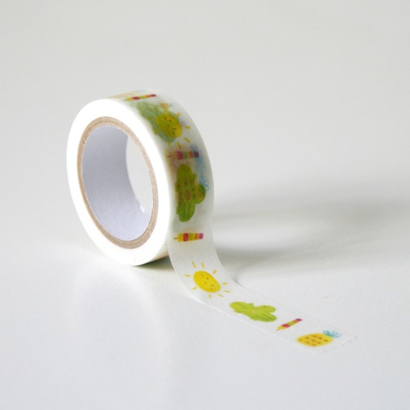 菠萝纸胶带 - 纸胶带 - 纸 绿色