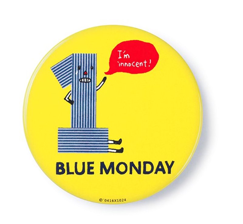 Blue monday／徽章 - 徽章/别针 - 其他金属 黄色