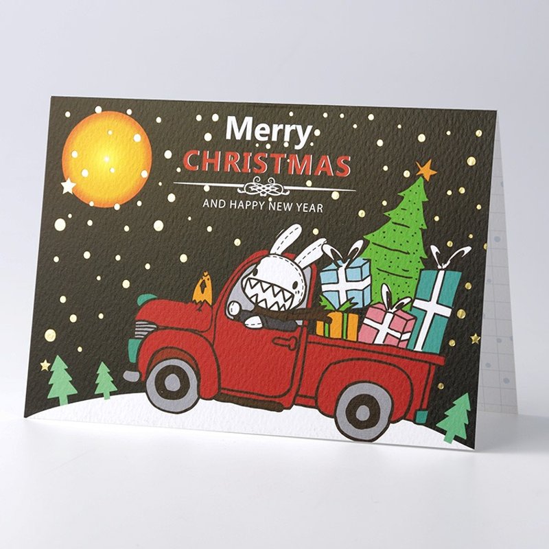 Foufou-圣诞卡片(烫金版) - X'mas Car - 卡片/明信片 - 纸 黑色