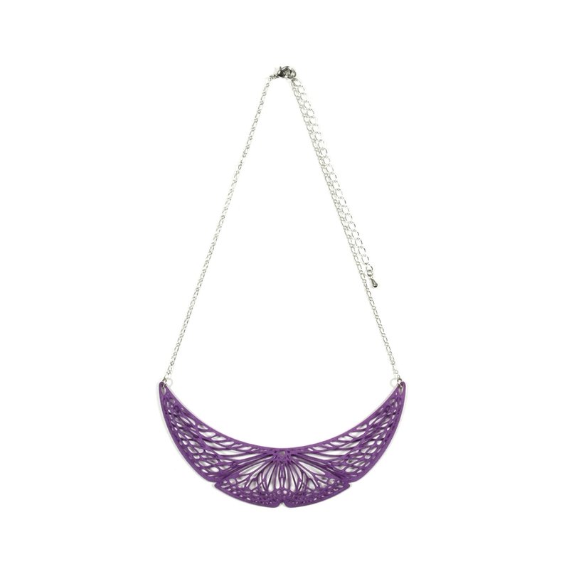 薰衣草紫蝶项链 // 3D列印珠宝饰品 - 项链 - 塑料 紫色