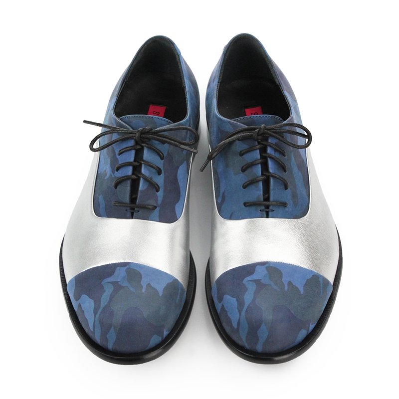 Jabberwocky M1127A Camo Navy - 男款牛津鞋/乐福鞋 - 真皮 多色