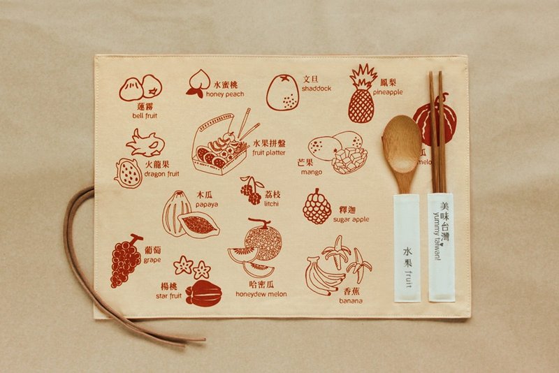 餐垫-水果/甜瓜粉 - 餐垫/桌巾 - 其他材质 