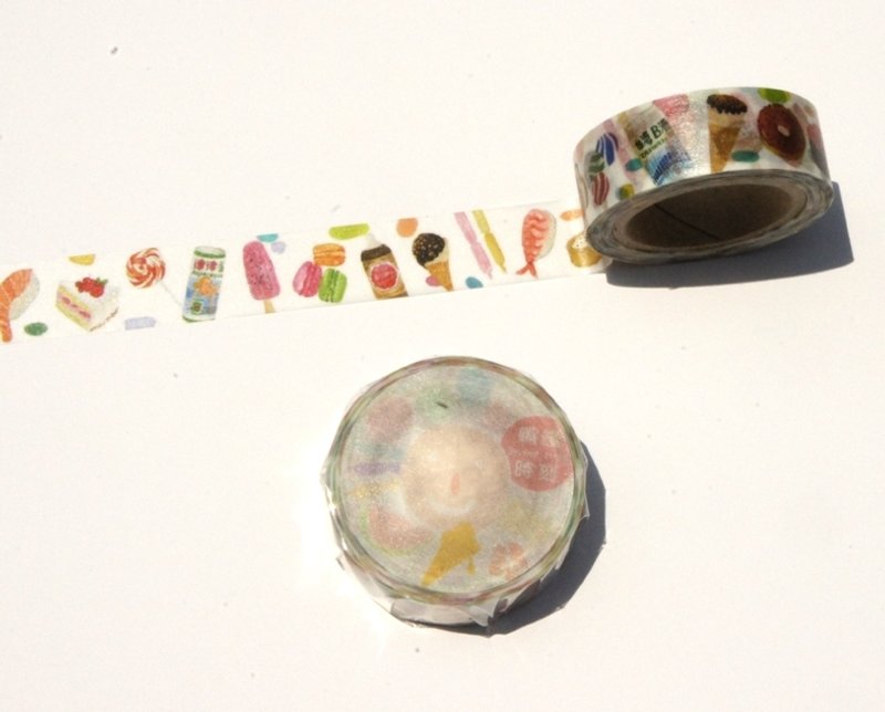 针线球 嘴馋时刻纸胶带(单卷) - 纸胶带 - 纸 多色